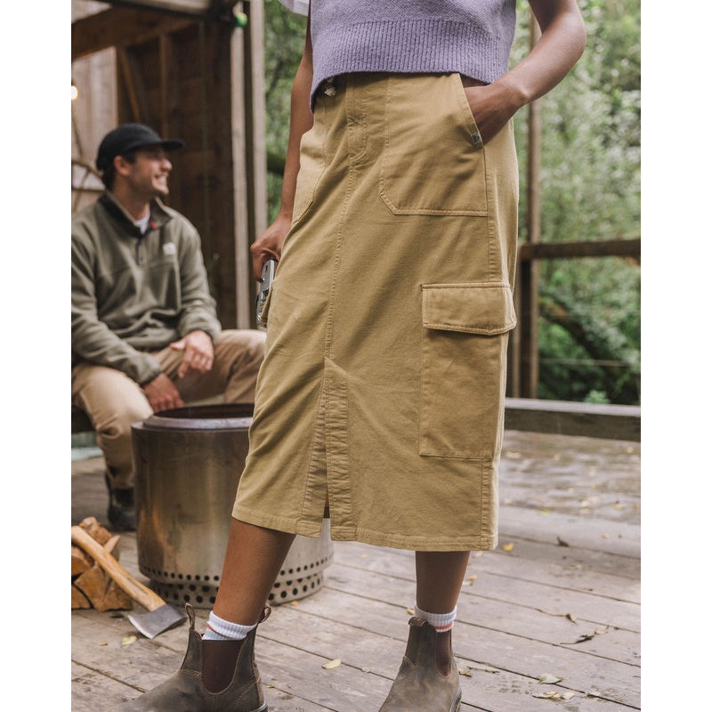 Avian Cord Maxi Skirt – Biscuit