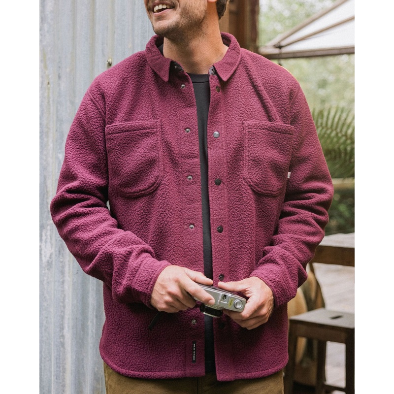 Backcountry Recycled Sherpa Fleece Shirt – Fig