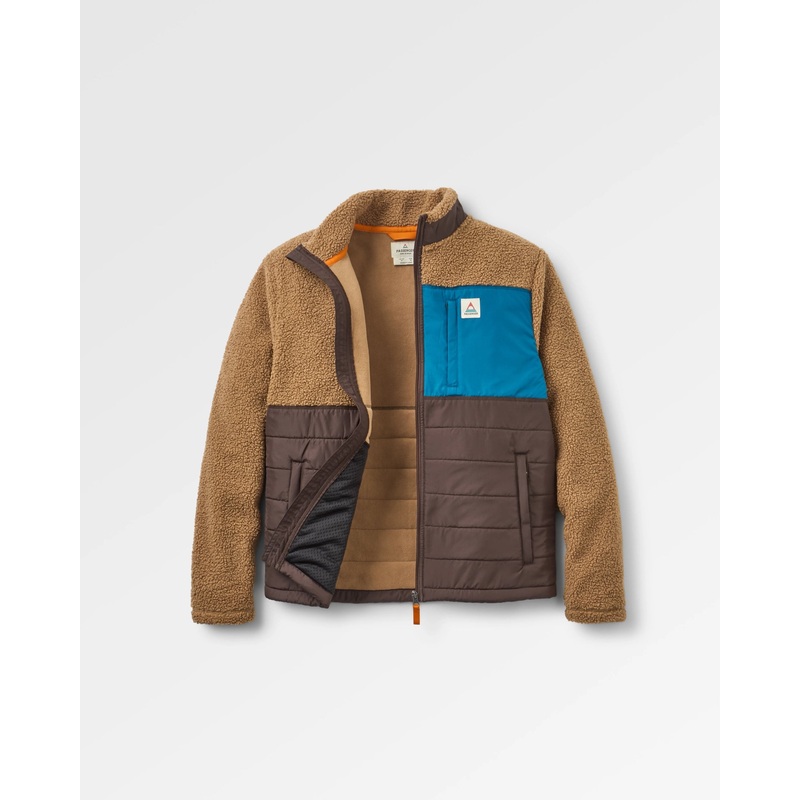 Born Explorer Recycled Polar-Lined Sherpa Fleece – Caramel/Espresso
