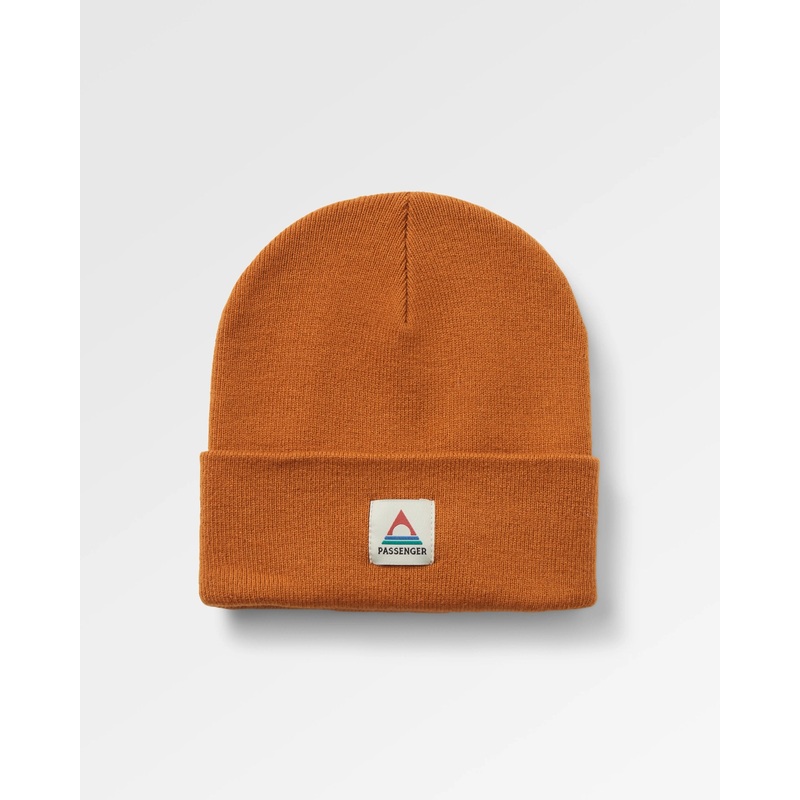 Core Recycled High-Top Beanie – Retro Orange