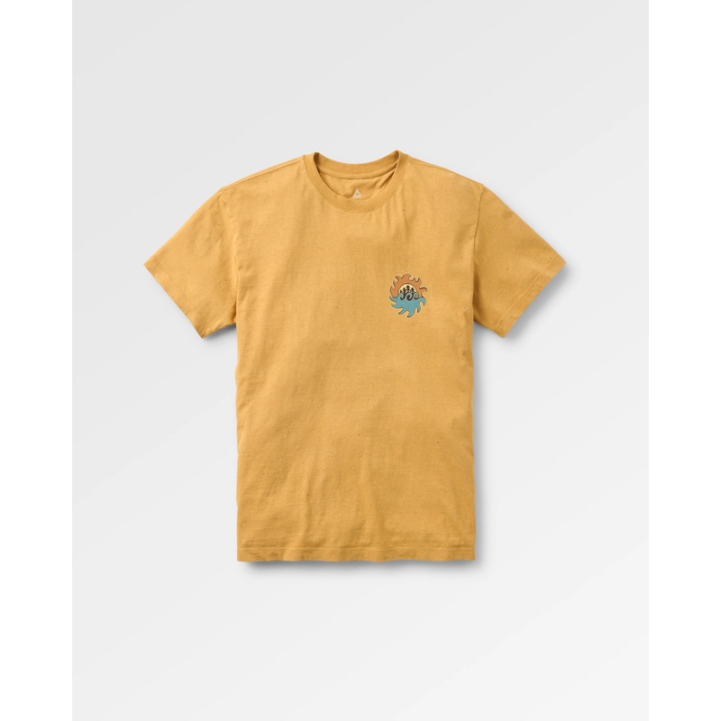 Dune Men’s Recycled Cotton T-Shirt – Spruce Yellow Marl