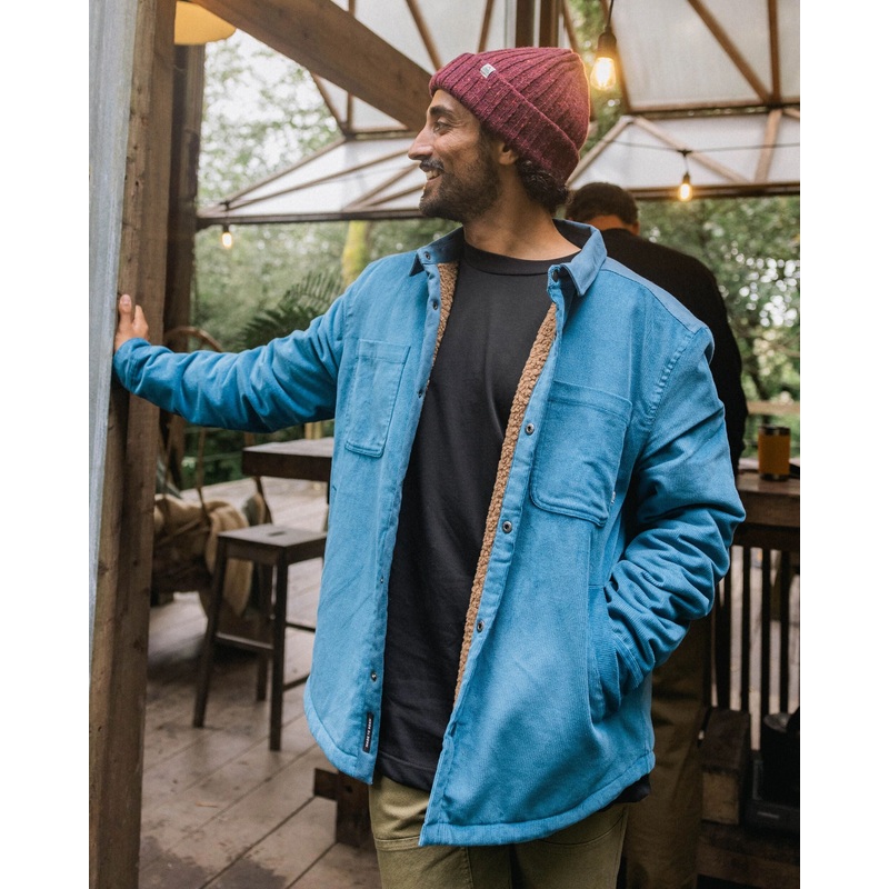 Kodiak Sherpa Lined Cord Overshirt – Blue Steel