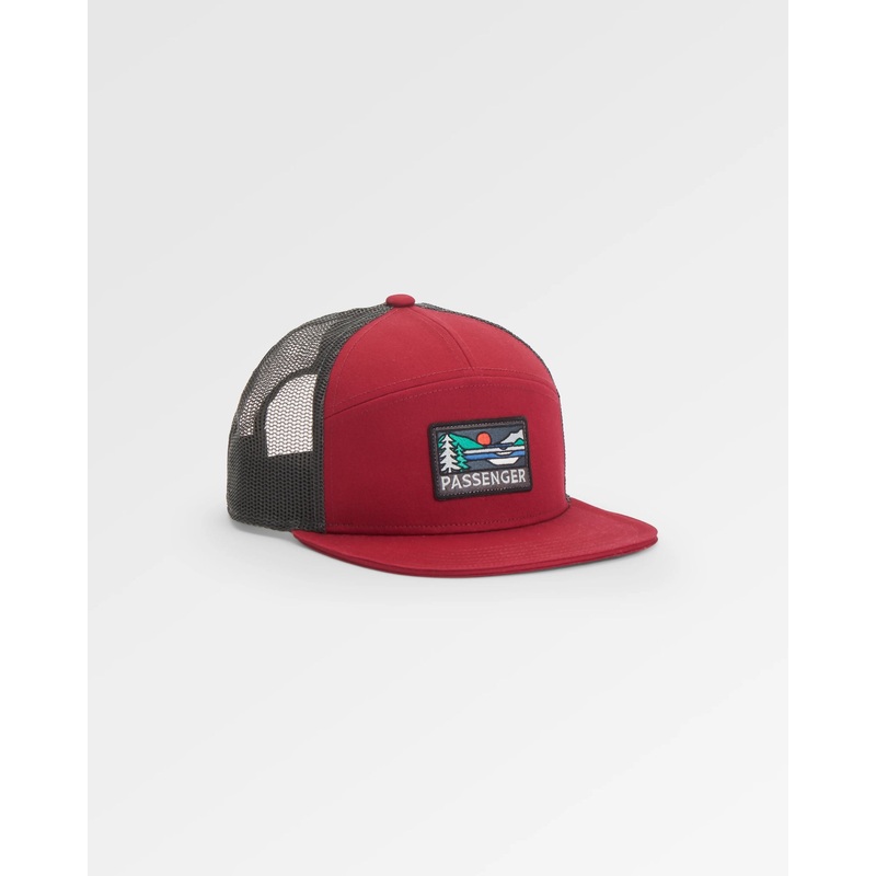 Roamer 7 Panel Organic Cotton Trucker Cap – Wine