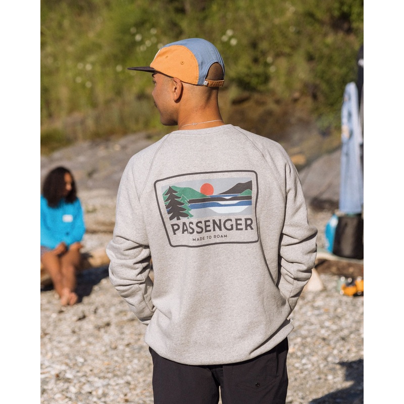 Roamer Men’s Organic Cotton Sweatshirt – Grey Marl