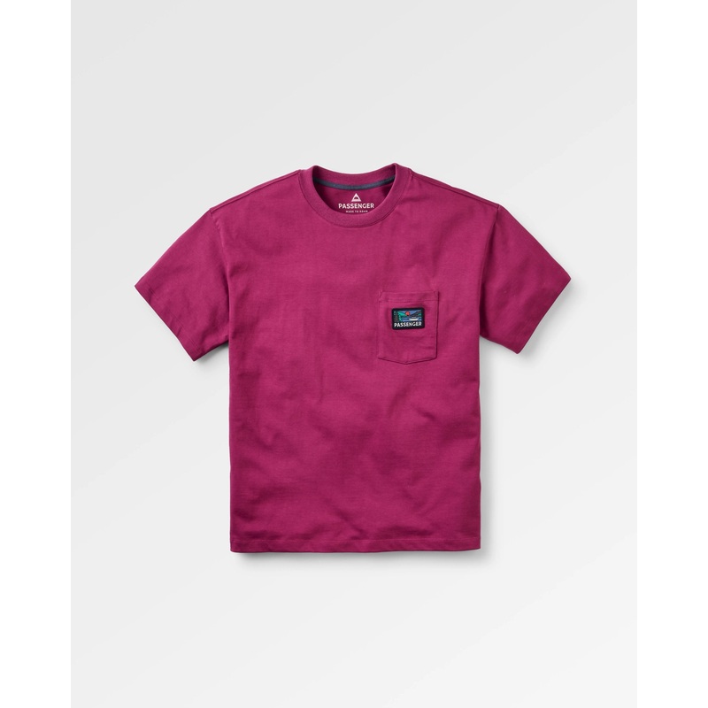 Roamer Patch Relaxed Fit T-Shirt – Warm Berry