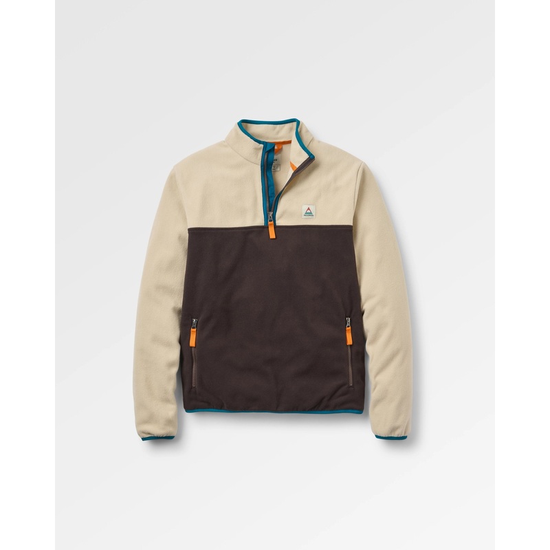 Set Off Recycled Polar 1/4 Zip Fleece – Oatmeal/Espresso