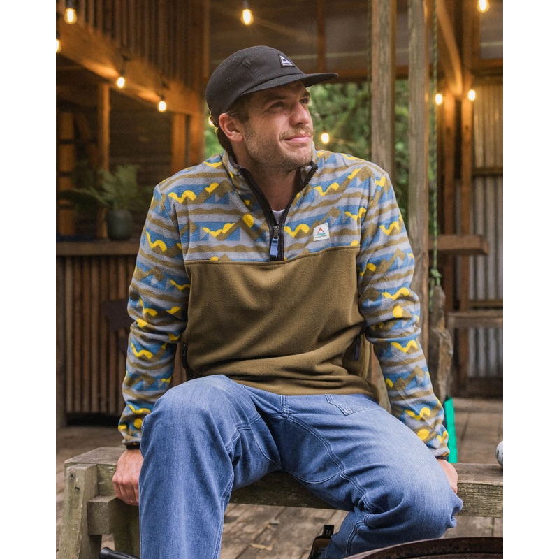 Set Off Recycled Polar 1/4 Zip Fleece – Views Dark Olive