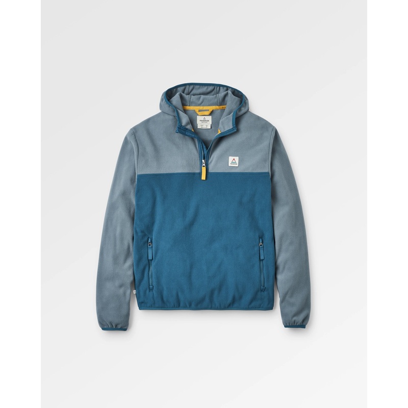 Set Off Recycled Polar Hooded Fleece – Tidal Blue/Storm Grey