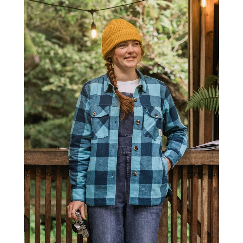 Stella Organic Cotton LS Shirt – Retro Blue Check