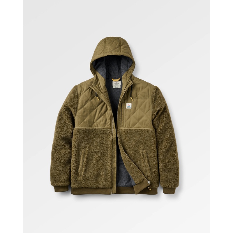 Adventure Recycled Deep-Pile Sherpa Fleece – Dark Olive