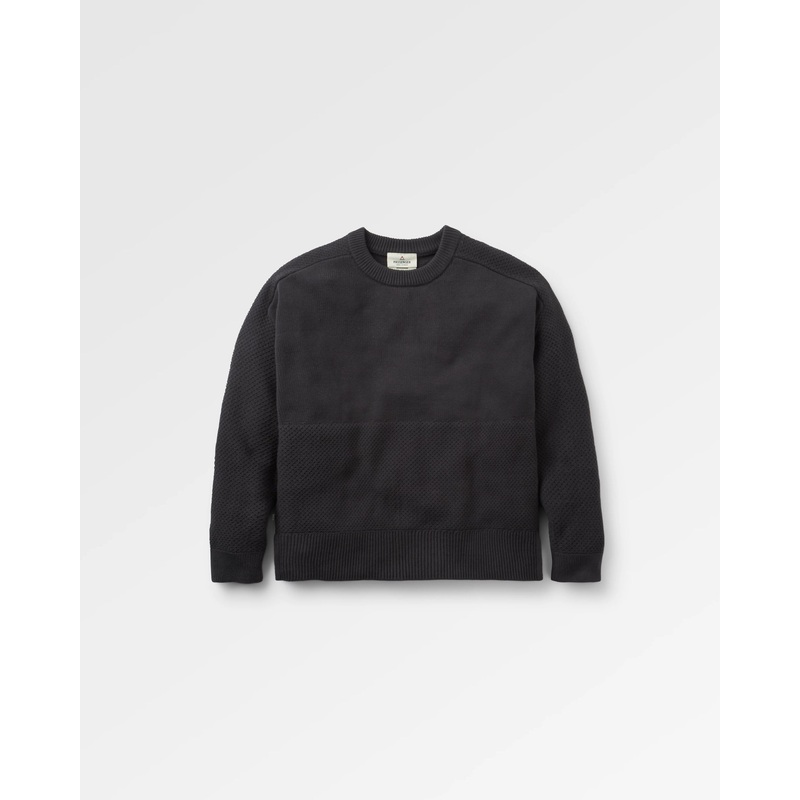 Cove Organic Cotton Knitted Jumper – Black
