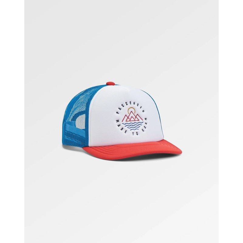 Escapism Snapback Trucker Cap – Moonlight Blue/Red Spice