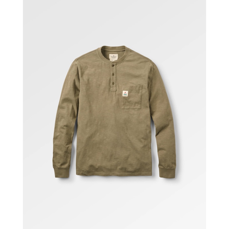 Headland LS Slub Henley – Dusty Olive