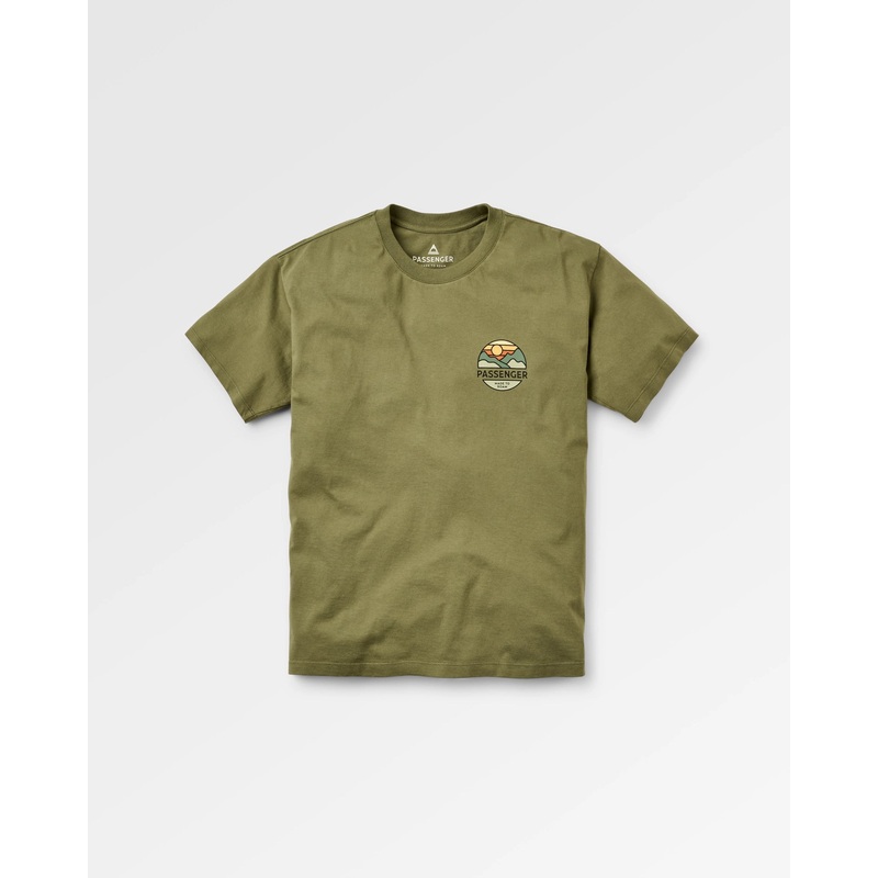 Laidback Recycled Cotton Relaxed Fit T-Shirt – Khaki