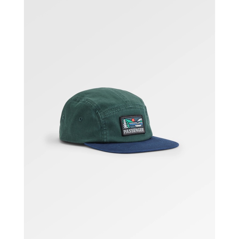 Roamer Recycled 5 Panel Cap – Dark Fern