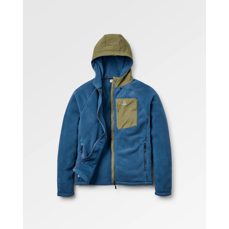 Sierrascape Men’s Recycled Polartec Fleece Hoodie – Dark Denim