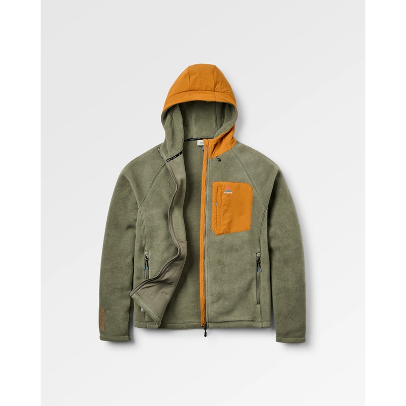 Sierrascape Men’s Recycled Polartec Fleece Hoodie – Dusty Olive