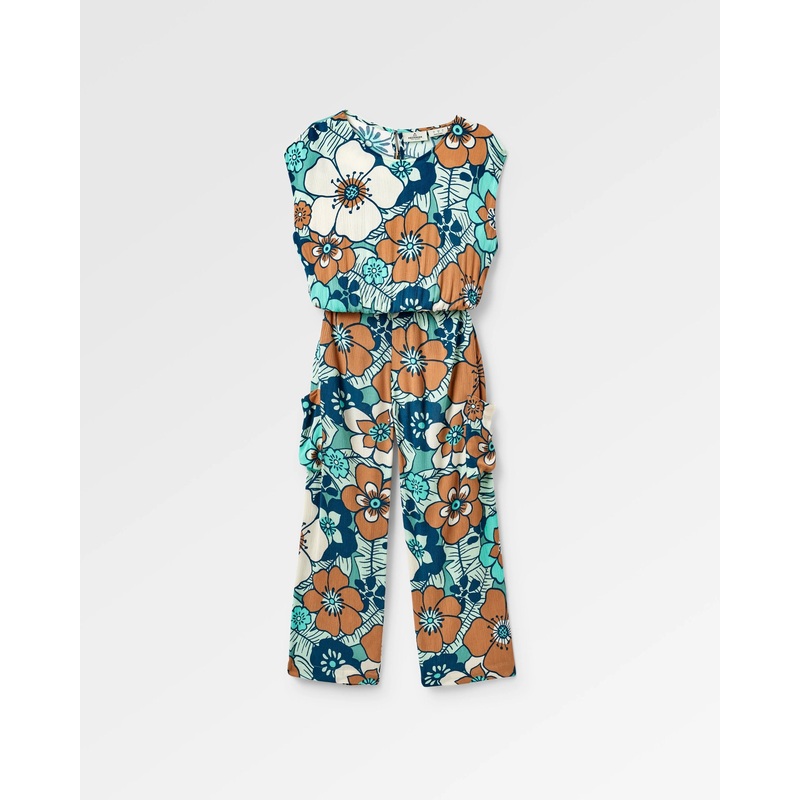 Thimbleberry Jumpsuit – Vintage Floral Aqua