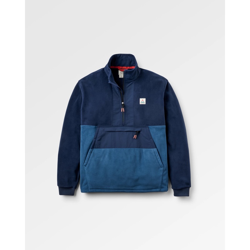 Woodland Hoodless Recycled Polartec Fleece – Rich Navy/Dark Denim