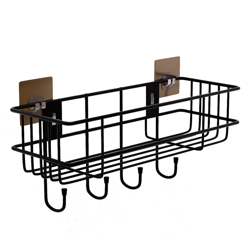 Bathroom Shelf for Storage – Strong & Sturdy Wall Mounted Washroom Rack – Single Layer Multipurpose Towel Holder
