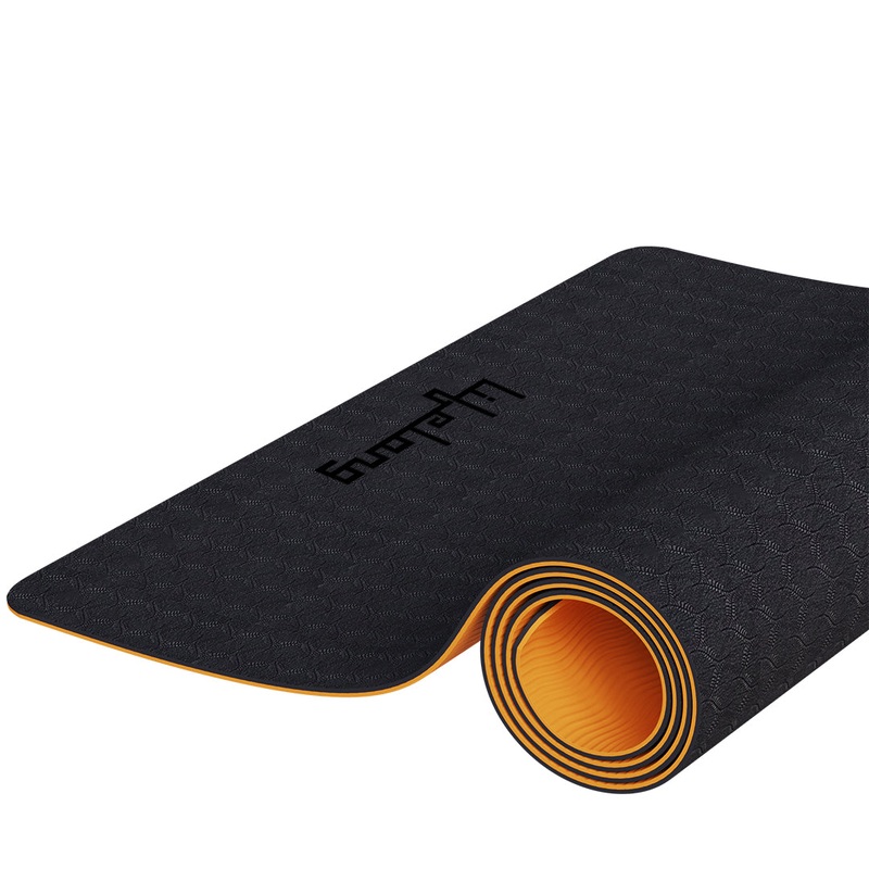Lifelong Dual Color Yoga mat for Women & Men EVA Material 6mm Anti-Slip Yoga Mat Black/Orange