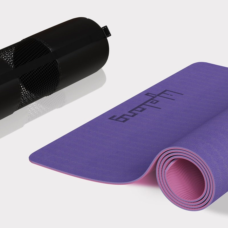 Lifelong Dual Color Yoga mat for Women & Men TPE Material 6mm Anti-Slip Yoga Mat