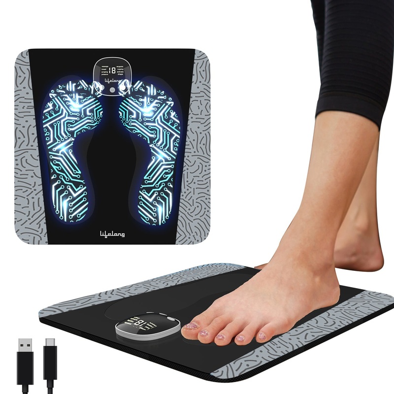 Lifelong EMS Foot Massager – 8 Modes, 19 Levels, Wireless & Rechargeable