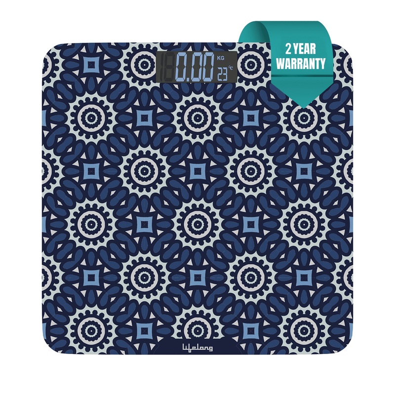 Lifelong LLWS27 Digital Glass Weighing Scale- Step-On, Auto On/Off, 180 kg Capacity