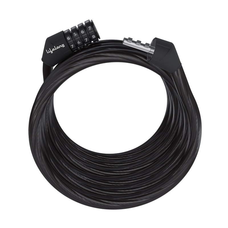 LLNML01 Lifelong Multipurpose 4 Digit Numeric Cable Bike/Bicycle Helmet Lock