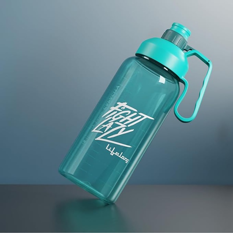 Lifelong 1.8L Plastic Gallon Water Bottle  BPA-Free, Leak-Proof Motivational Gym Bottle for Men & Women (Blue)