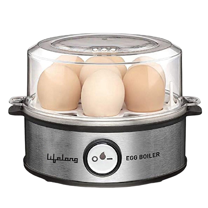 Lifelong 360W Electric Egg Boiler | 7 Eggs | 3 Boil Modes | Steel Body | Auto-Off | Easy to Clean