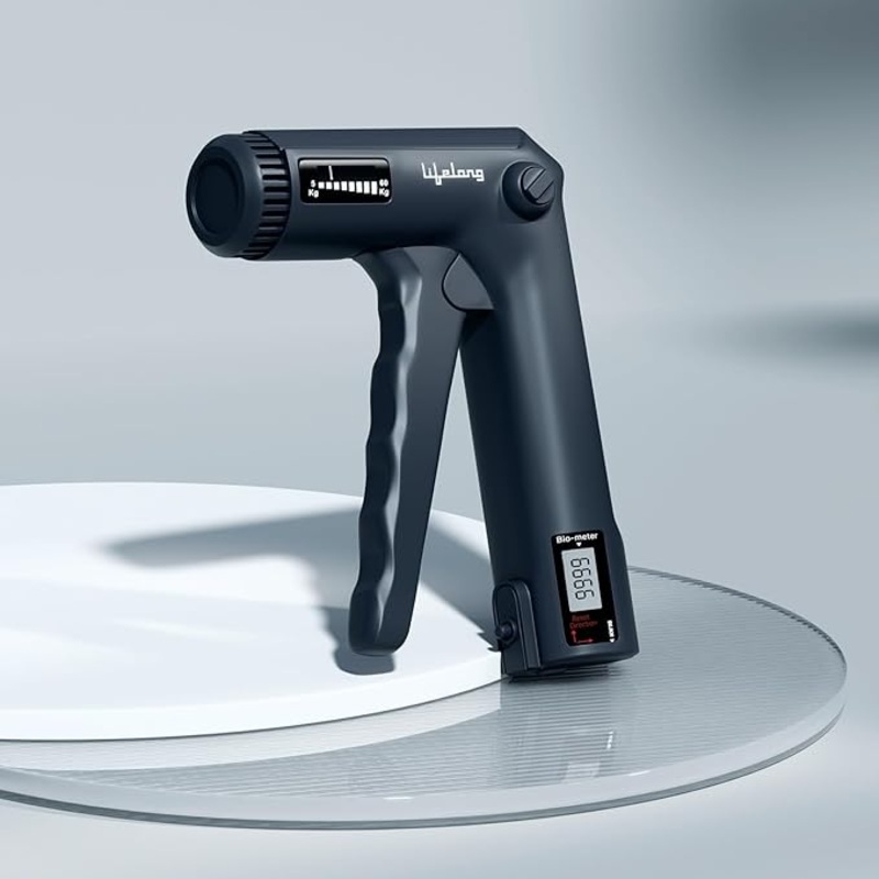 Lifelong Adjustable Hand Gripper with Counter  560kg Resistance Forearm Strengthener for Men & Women, Physiotherapy & Gym Accessory (Grey)