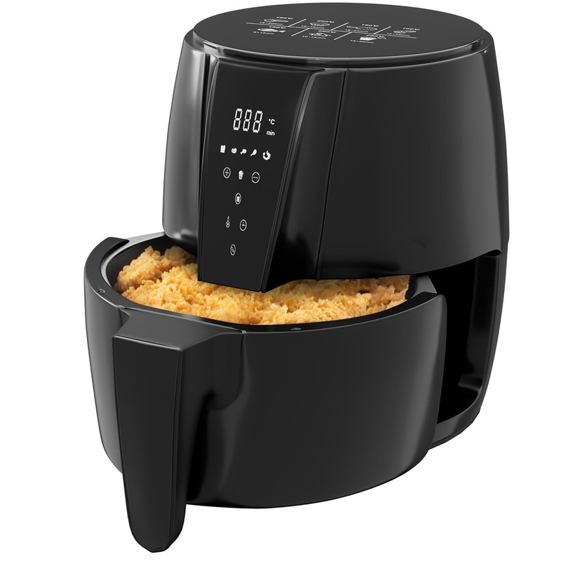 Lifelong Air Fryer | 1 Year Warranty | 1350W, 4.2L, Air Fryer for Home, Digital Air-Fryer with 6 Presets, Hot Air Circulation, Temperature & Timer Control, Up to 90% Less Oil Usage (LLHFD439, Black)