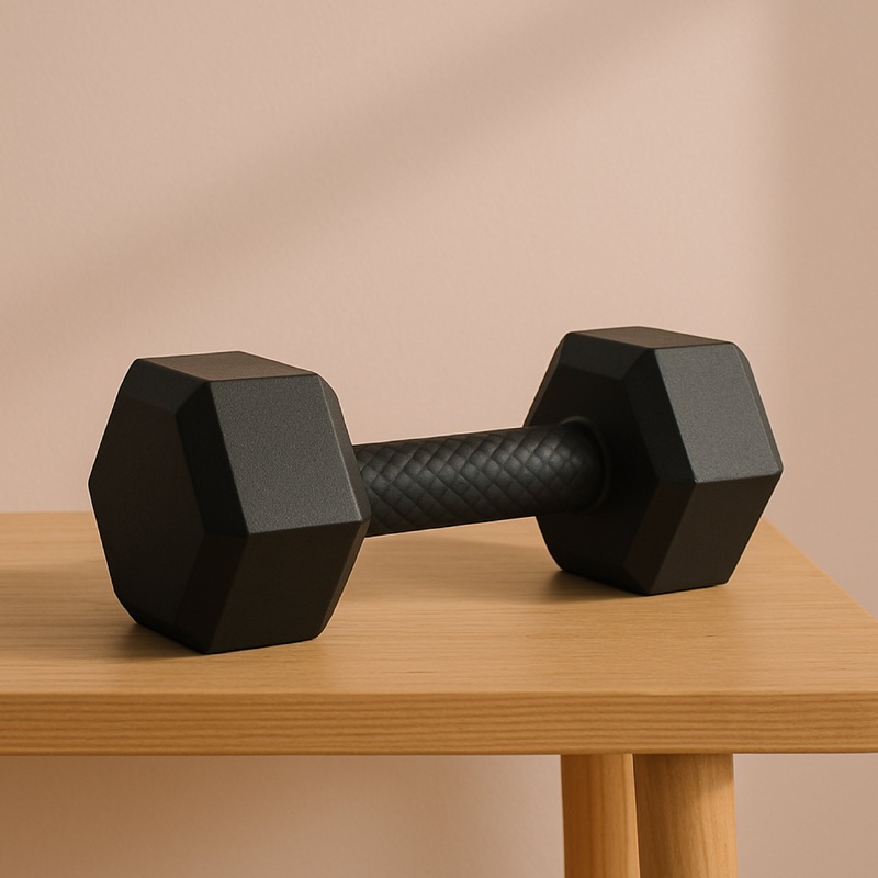 Lifelong PVC Hex Dumbbells Pack of 2 (2kg*2) Black Color for Home Gym Equipment Fitness Barbell|