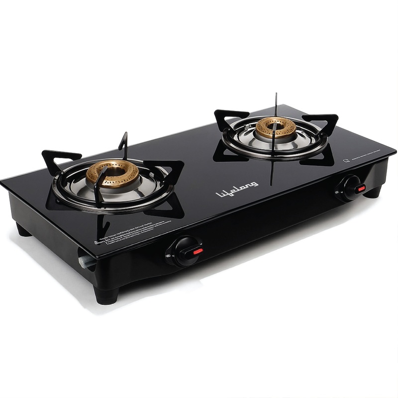 LPG Gas Stove with 2 Burners & Manual Ignition