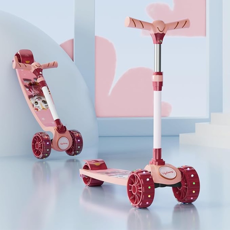 Scooter for Kids 3+ Years – Foldable with LED Wheels & Adjustable Height
