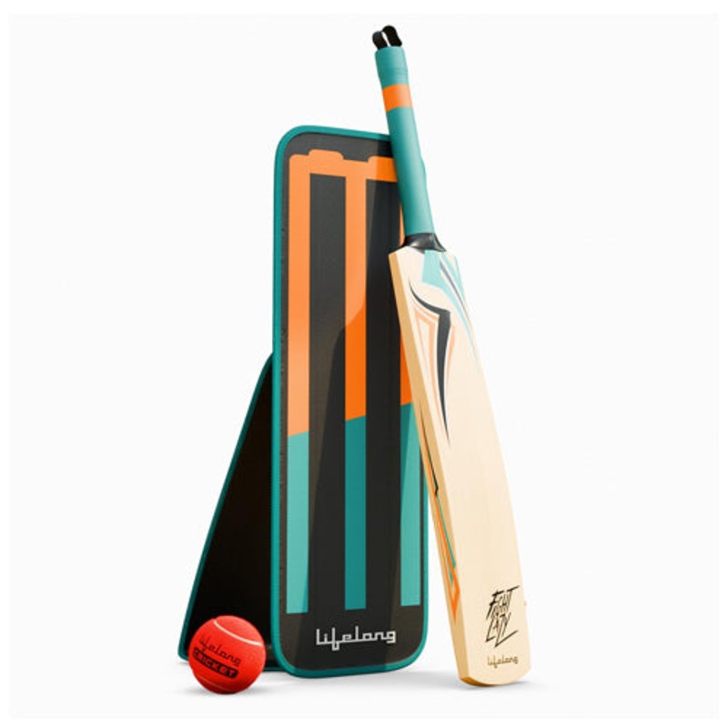 Wooden Gully Cricket Bat Set Combo with Convertible stump bag Kids