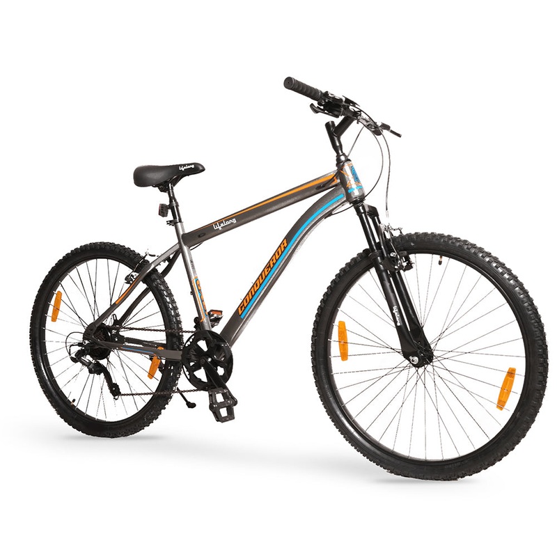 Cycle for Adults – MTB 27.5T Gear Cycle, 7 Speed Mountain Bike with V- Brakes – Lightweight, Bicycle for Men and Women Rider Height 5’5 Above, Ages 14+ (Black)