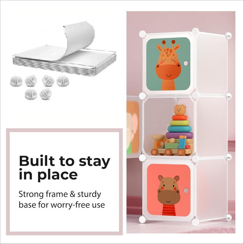 Lifelong DIY Storage Cabinet Almirah | 3 Racks for Organized Storage