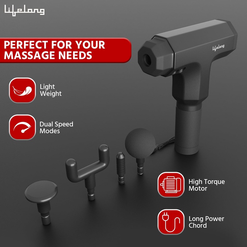 Lifelong Gun Massager For Pain Relief – Massage Gun Machine For Fully Body