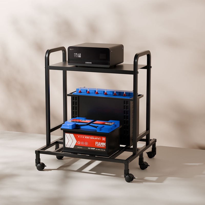 Lifelong Heavy-Duty Inverter Trolley with Double Battery Capacity & Lockable Wheels