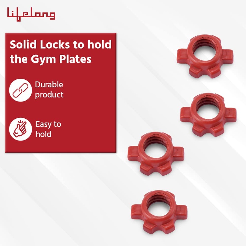 Lifelong LLPVCHGC11 PVC Home Gym Adjustable Set (3Kg*4+1Kg*4) Plates with Dumbbell Rod, Black