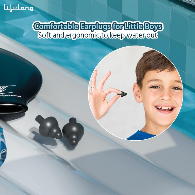Lifelong Swimming Combo Kit for Kids 5+ Years| Swimming Goggles, Swim Cap with Earplug, Noseclip