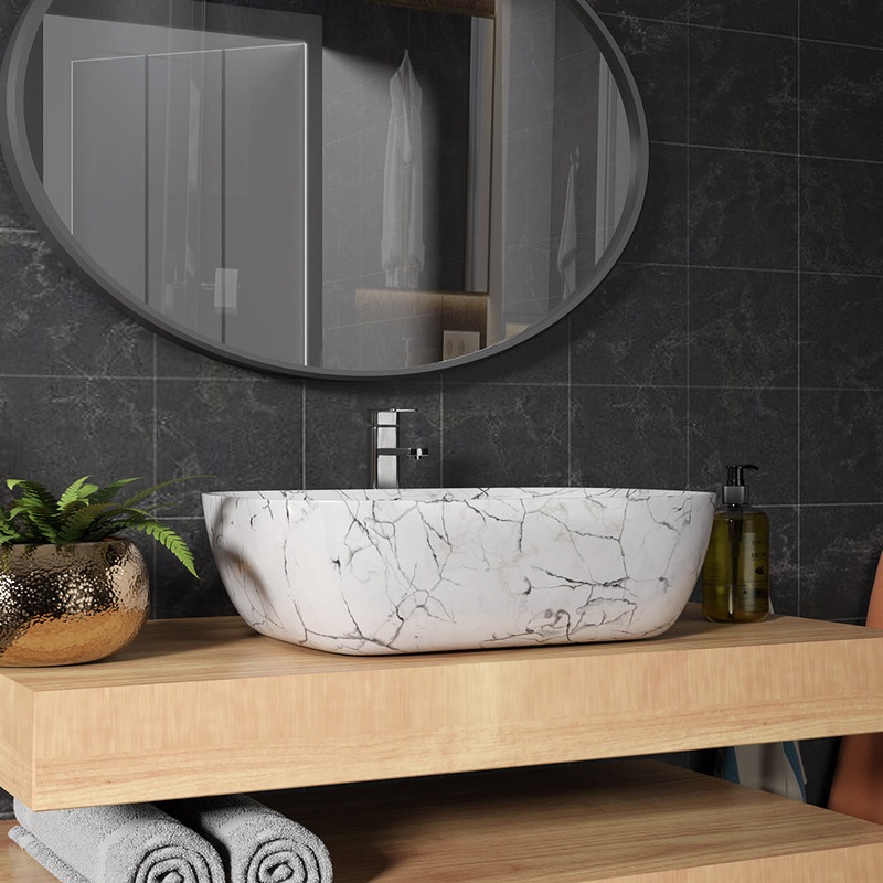 Lifelong Wash Basin for Bathroom – Tabletop Washbasin – Ceramic Glossy