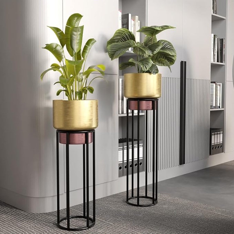 Metal Plant Stand Set of 2  Indoor & Outdoor Anti-Rust Pot Holders (30Kg Capacity)