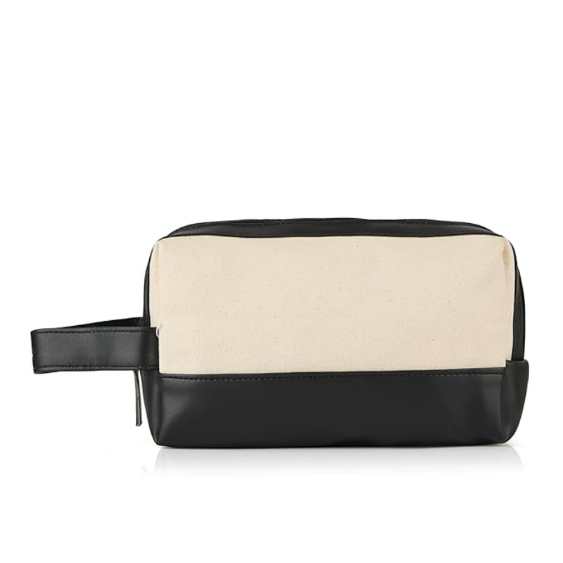 Personalised Travel Pouch  Water-Resistant Toiletry Bag (Black)