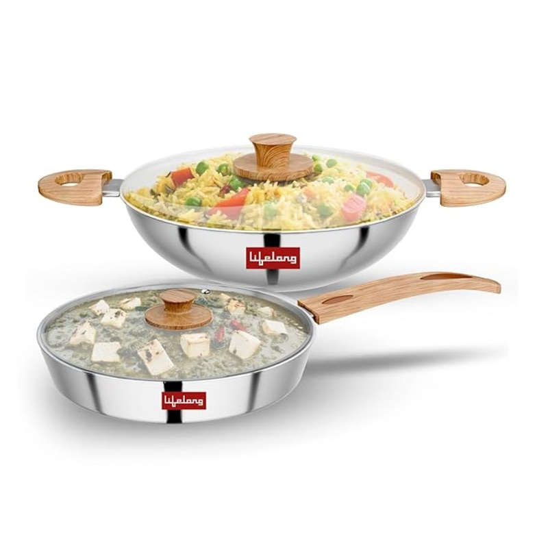 TriPly Kadhai & Fry Pan Combo  20 cm Cookware Set