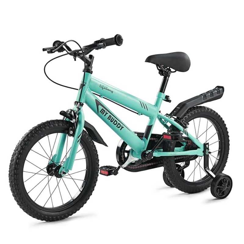 16T Kids Cycle  95% Pre-Assembled Bike for Boys & Girls (MyBuddy, Green)
