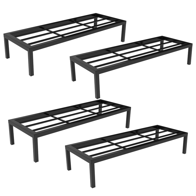 Lifelong 24 Plant Stand Set of 4 – 65Kg Capacity, Rust-Free, Indoor/Outdoor Use (Black)