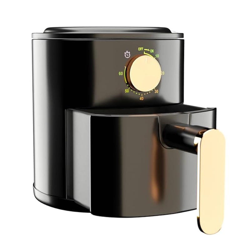 Lifelong 3.5L Small Air Fryer  Rapid Air Cooking, 90% Less Oil, 750W (Black)